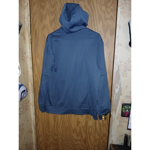 Adidas 3 Stripes Hoodie Mens Size Large Gray With Camo Activewear Drawstrings - Picture 13 of 16